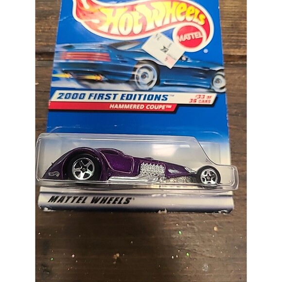 Vintage NOS NEW  2000 First Editions Hot Wheels Hammered Coupe #093 Purple - Picture 5 of 7